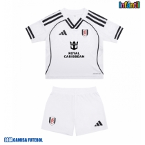 Camisa de Futebol Fulham Equipamento Principal Infantil 2025-26 Manga Curta (+ Calças curtas)